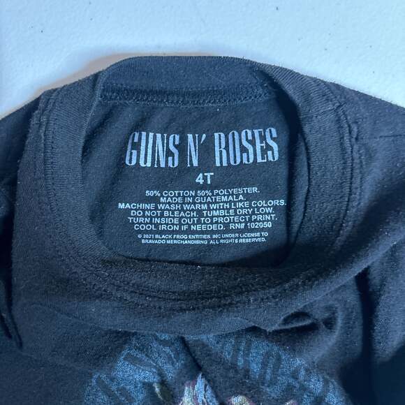 Guns N' Roses Sweet Child O' Mine Black T-Shirt Baby Toddler 4T - Picture 4 of 4